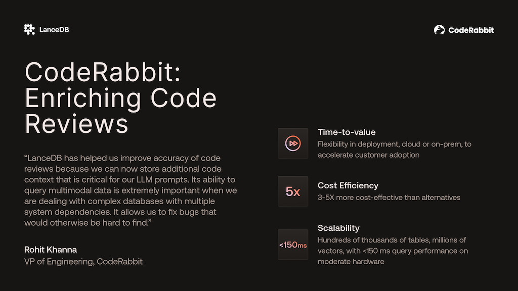 Case Study: How CodeRabbit Leverages LanceDB for AI-Powered Code Reviews
